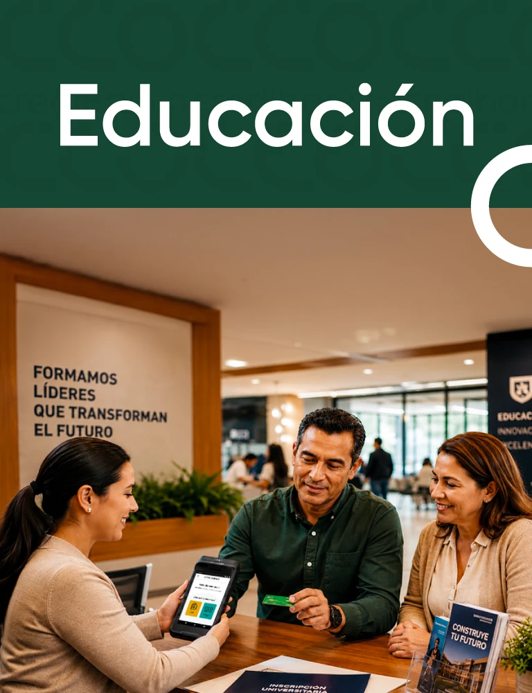 Banner de Open Finance con el mensaje ‘Conectamos datos con soluciones digitales’ y logotipo de CrediBanco sobre fondo tecnológico.