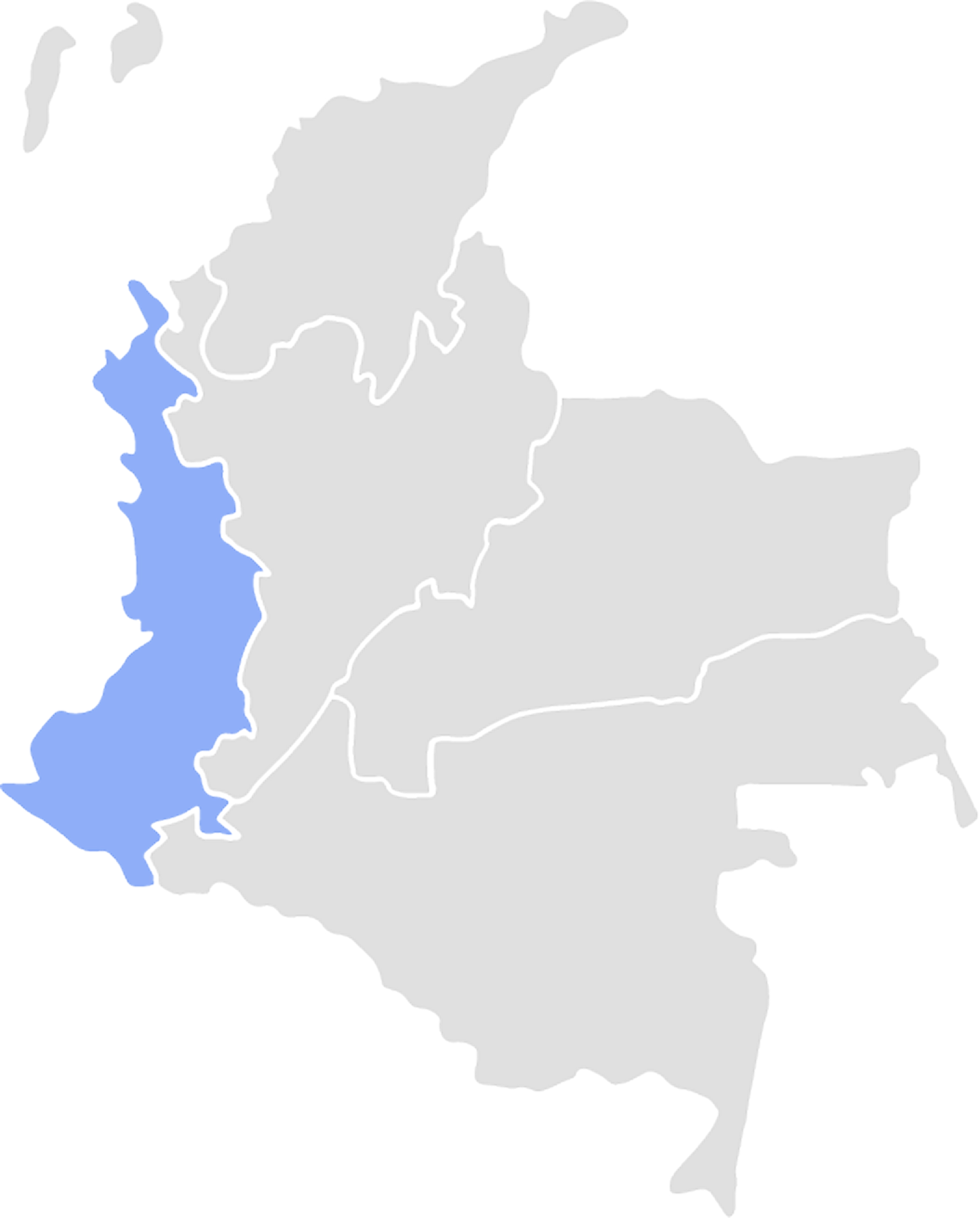 mapa regional zona norte
