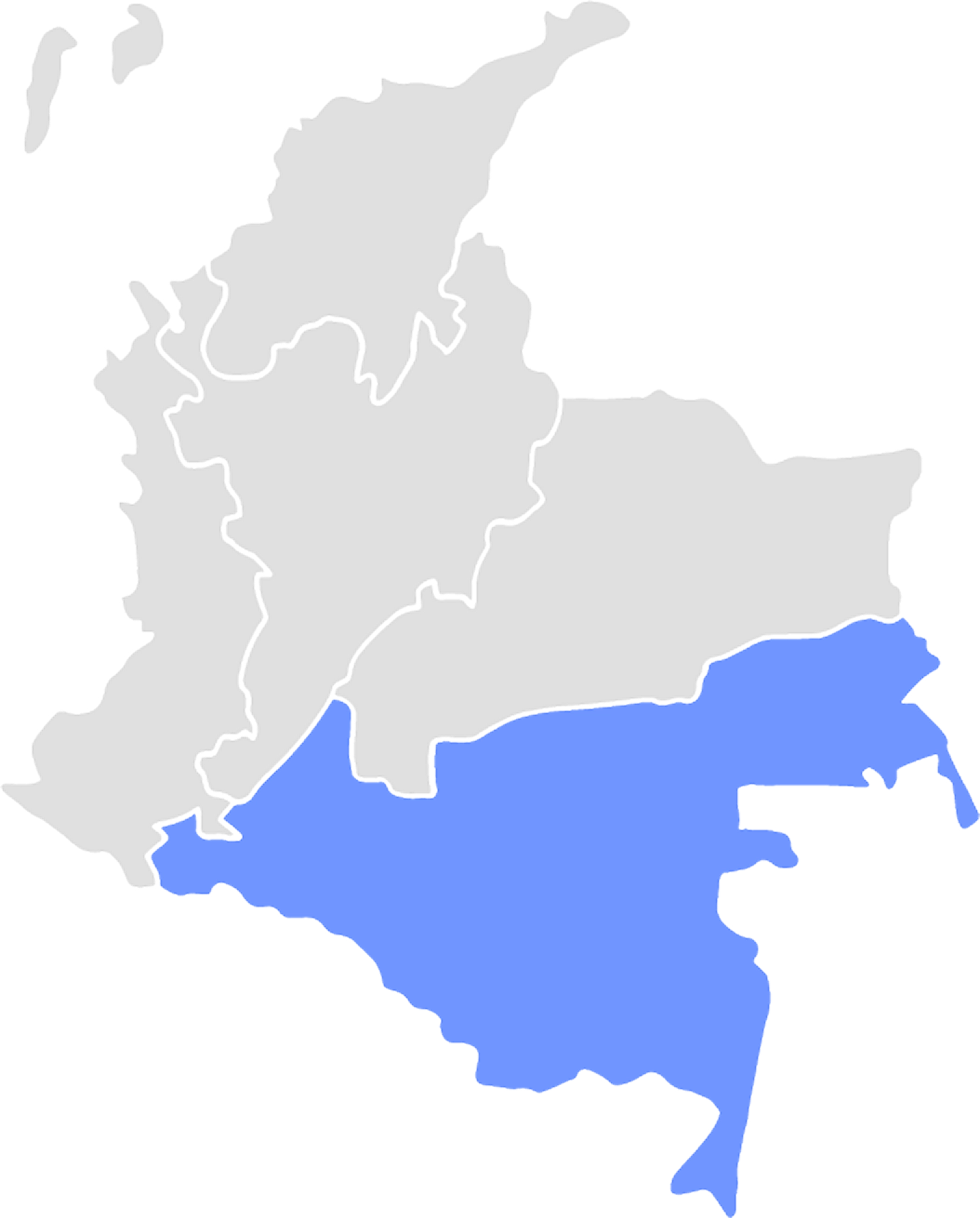 mapa regional zona norte