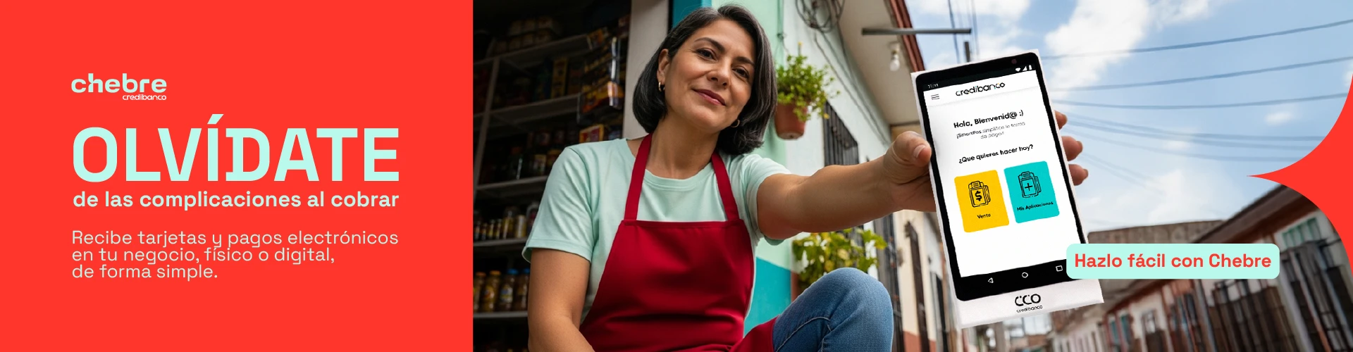 Cliente realizando un pago digital en comercio aliado con CCO Credibanco.